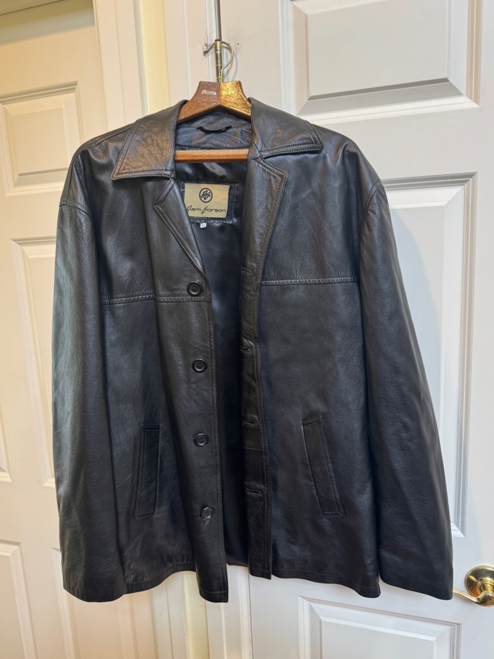 Rem Garson Vintage Black Leather Jacket